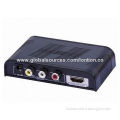 AV+HDMI to HDMI+Digital Audio+3.5mm Audio Converter (Upscaler), Supports 1,080P, 50/60Hz Selectable